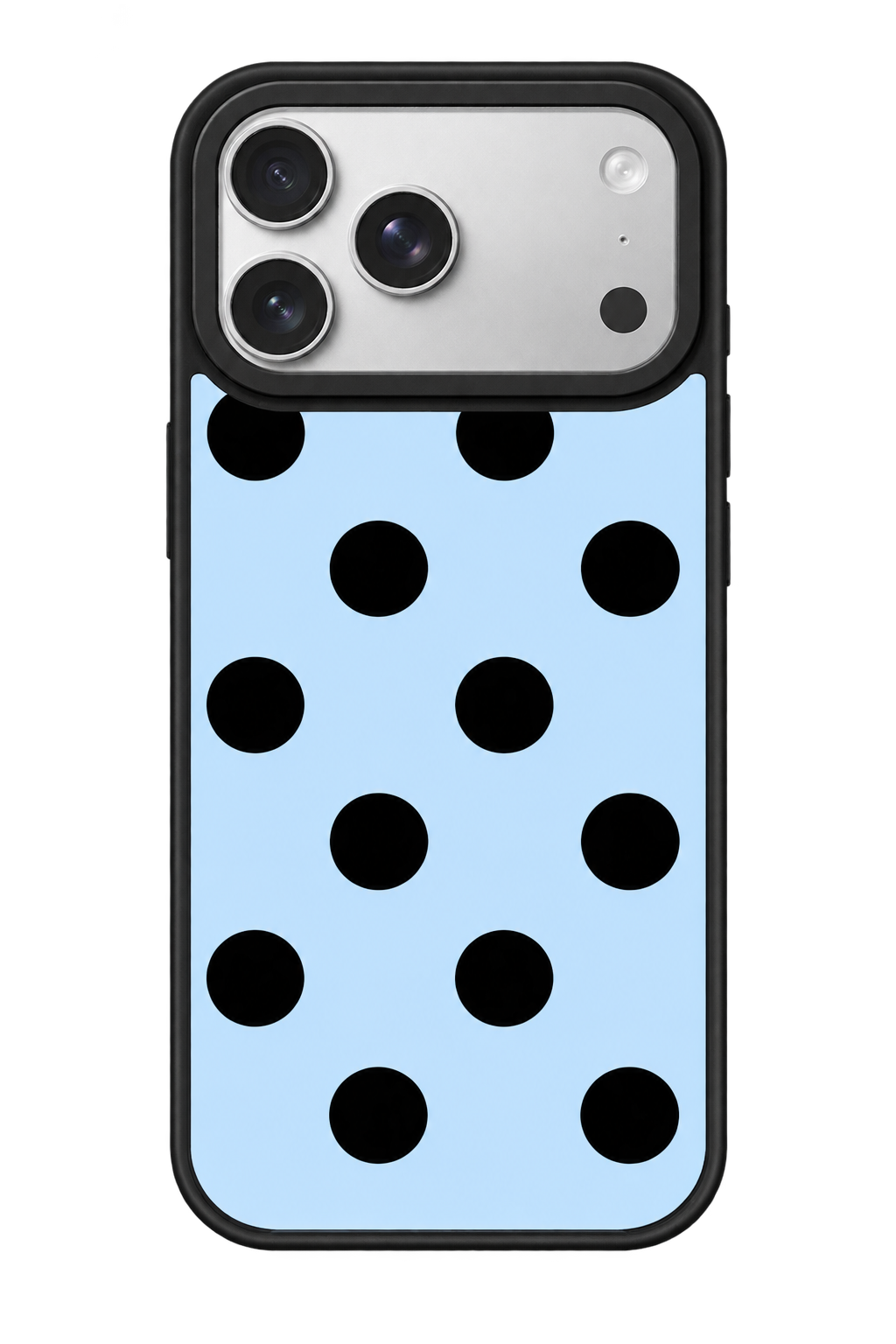 Casey blue and black polka dot magnetic matte iPhone case