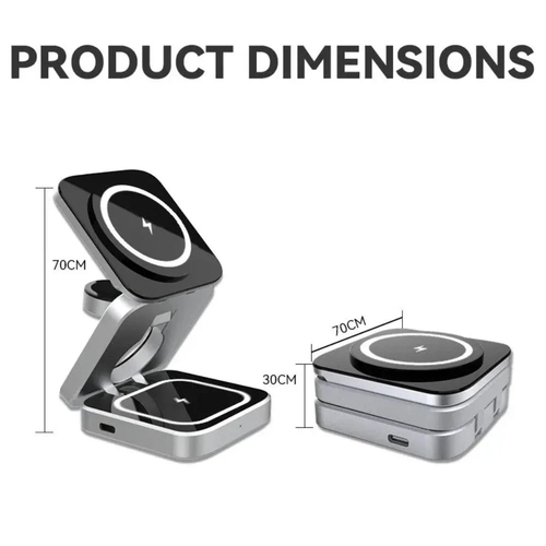 Foldable 3 in 1 Wireless Charging Phone Stand - Image 8