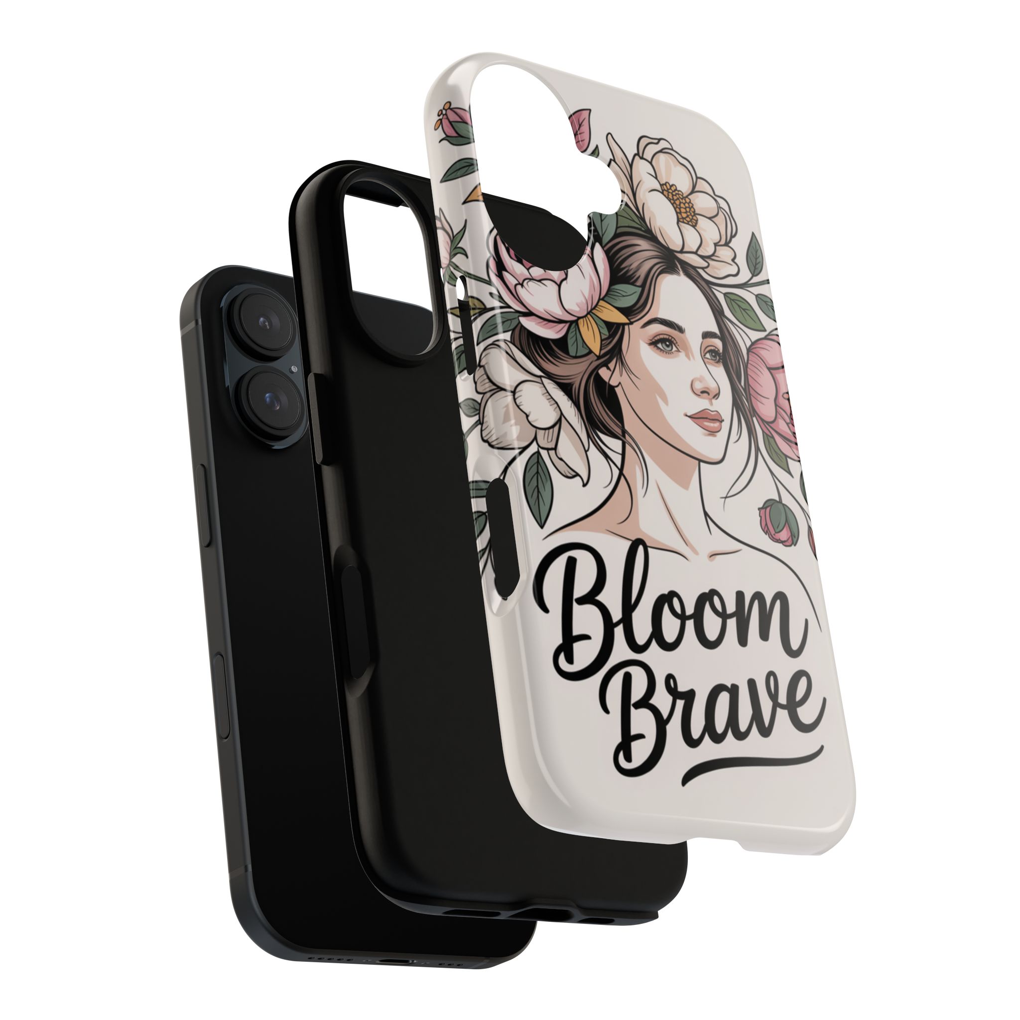 Bloom Brave Floral Phone Case Feminine Protective iPhone Cover - Image 3