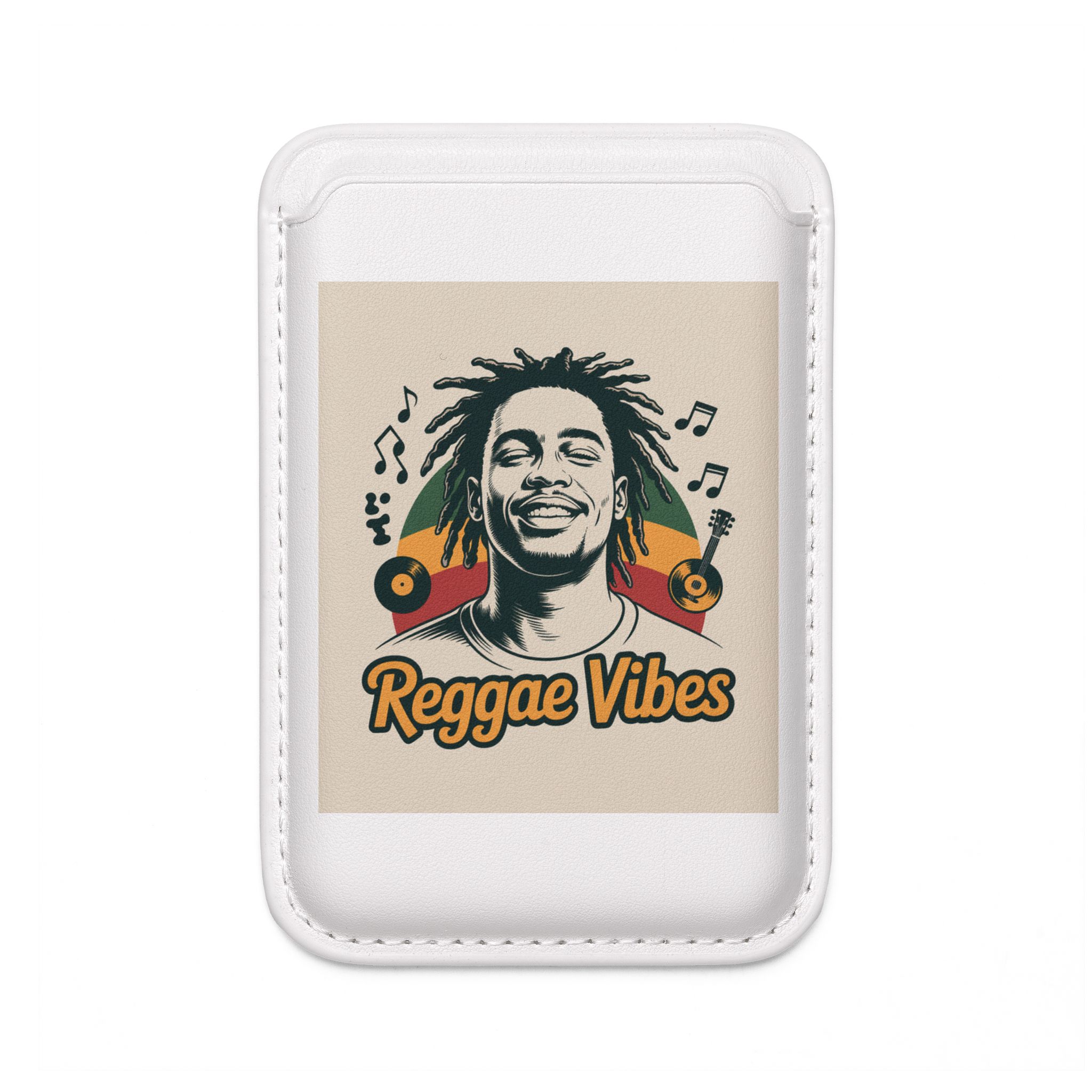 Reggae Vibes Vegan MagSafe Wallet — Card Holder with Rasta Music Design