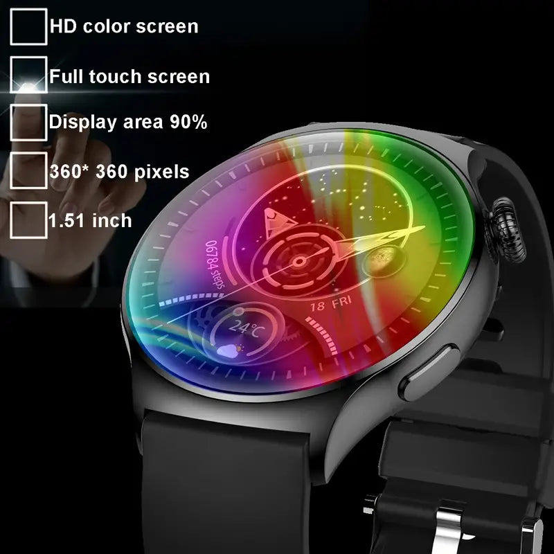 Black Silicone Smart Watch with Wireless Call and Sports Mode - Image 4