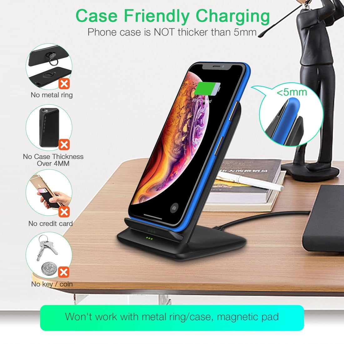 NNEDSZ T555-S 15W Wireless Charger Stand - Image 3