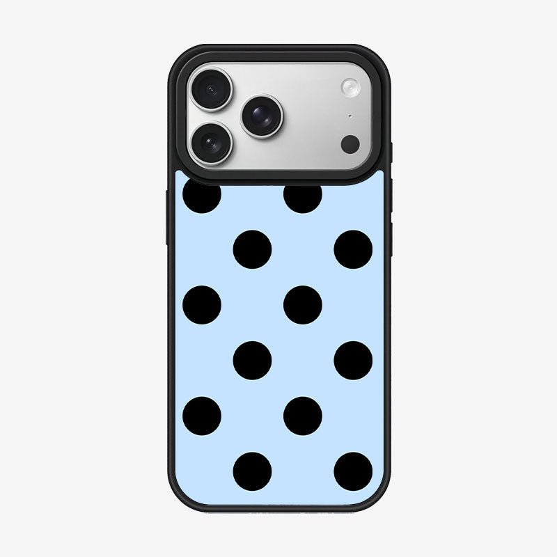 Casey Blue Black Polka Dot Magnetic Matte Phone Case  Anti Fingerprint Protective Cover