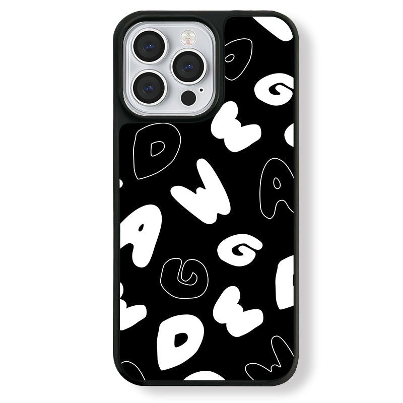 Casey Bubble Letter Typography Scatter AG Matte Phone Case  Magnetic Anti Fingerprint Protective Cover
