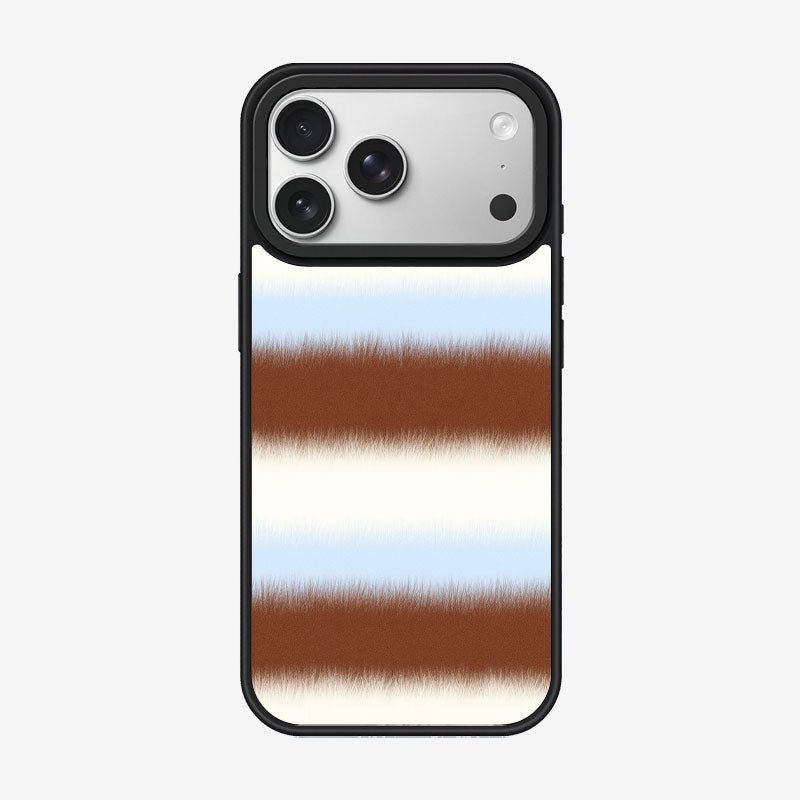 Casey Fuzzy Knit Stripe Series AG Matte Phone Case  Cozy Textured Stripe Protective Cover