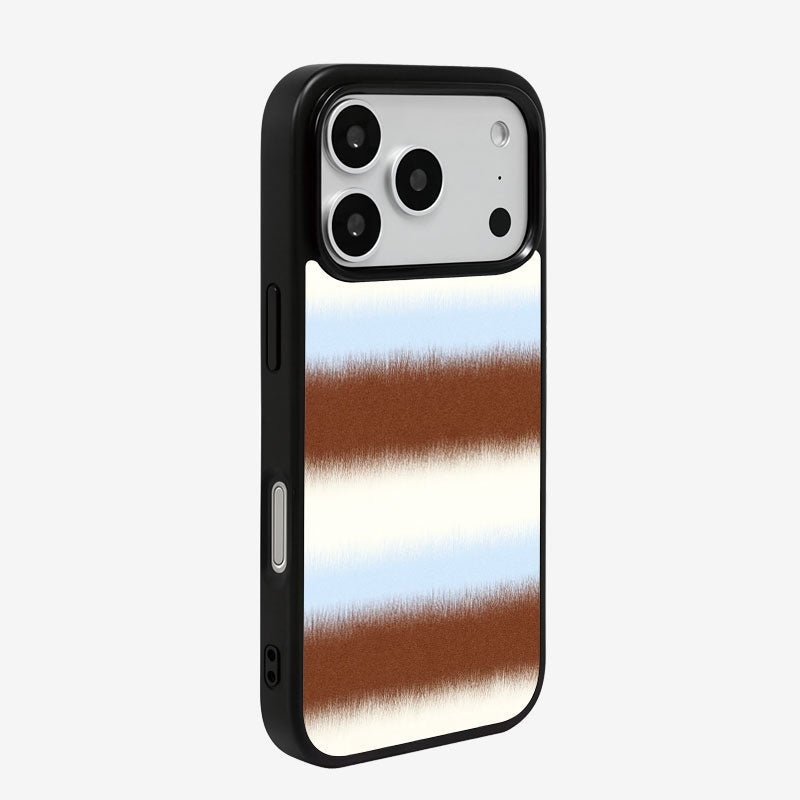 Casey Fuzzy Knit Stripe Series AG Matte Phone Case Cozy Textured Stripe Protective Cover - Image 2